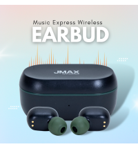 Jmax GYM Series-Black-Music Express Wireless Earbuds with 20H Playtime |  300mAh Case Battery 