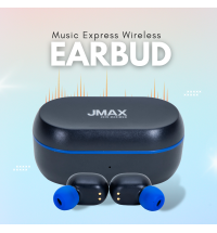 Jmax GYM Series-Blue-Music Express Wireless Earbuds with 20H Playtime |  300mAh Case Battery