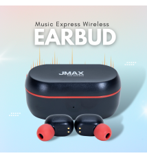 Jmax GYM Series-Red-Music Express Wireless Earbuds with 20H Playtime |  300mAh Case Battery