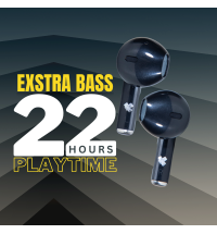 Jmax Yoga Series  (Black-Red) Wireless Earbuds  | 22H Playtime| Stable Bluetooth Connection