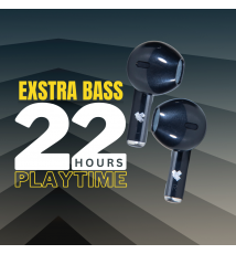 Jmax Yoga Series  (Black-Red) Wireless Earbuds  | 22H Playtime| Stable Bluetooth Connection