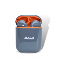 Jmax Run Series Grey Ture Bass Wireless Bluetooth Earbuds with16 Hour Long Playtime 