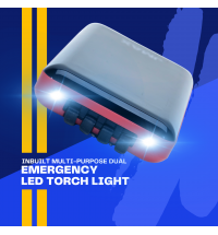 118  SARV Jmax Black10000mAh Power Bank Li Polymer 4 in 1 Fast Charging | Inbuilt 4 Output Cable 