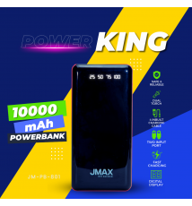 Jmax Red10000mAh Power Bank Li Polymer 4 in 1 Fast Charging | Inbuilt 4 Output Cable 