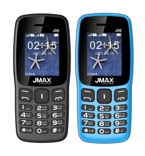 Jmax J06 Combo of Two Mobile  Black & Sky Blue